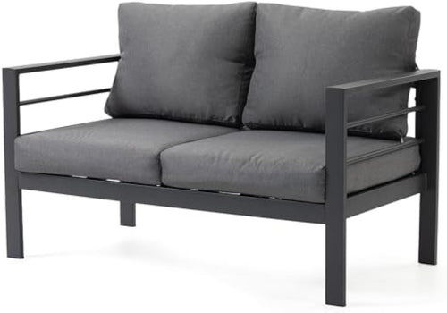 All‑Weather Steel‑Frame Patio Loveseat Sofa