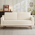 Mid‑Century Corduroy Loveseat Sofa