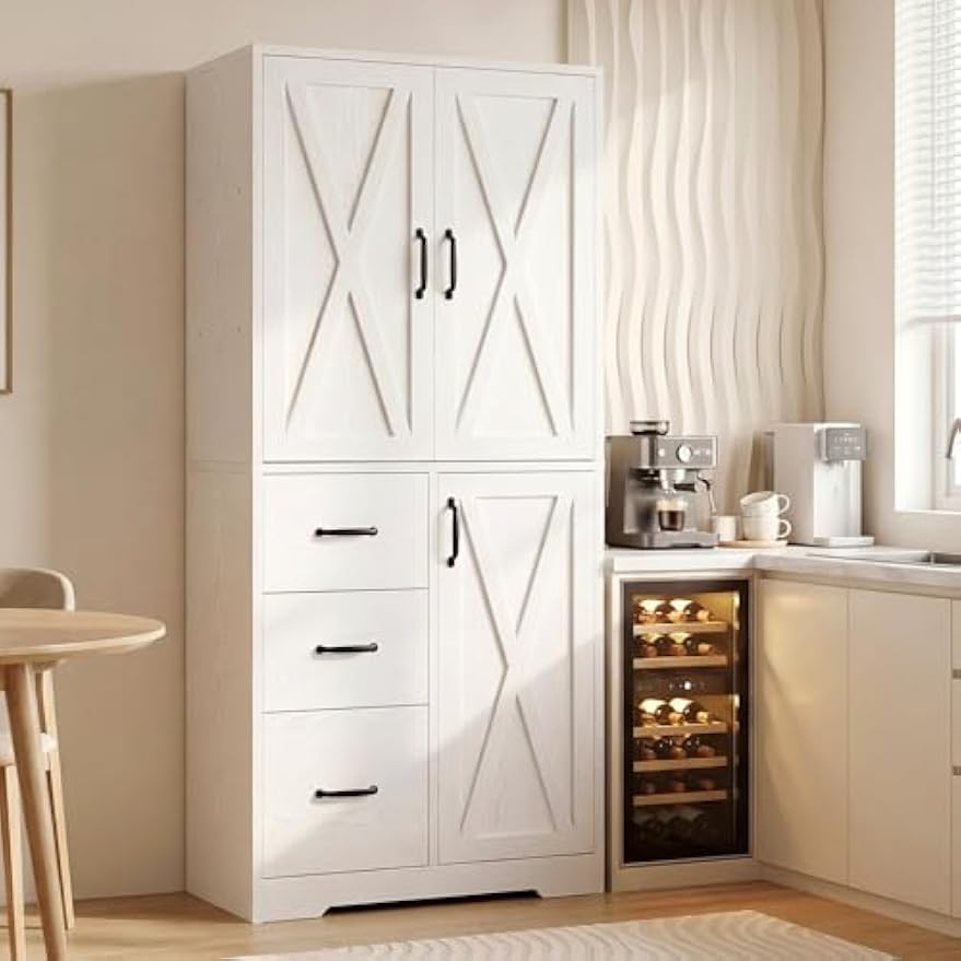 Modern Freestanding Kitchen Pantry Cabinet