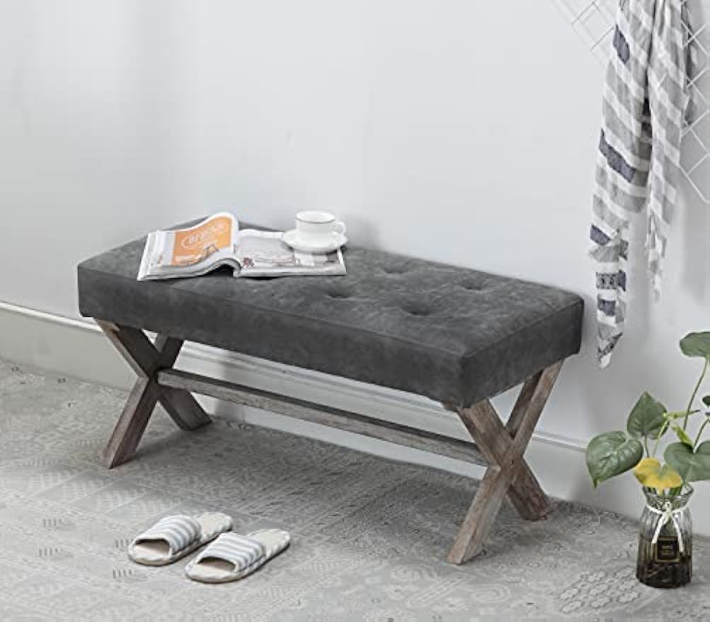 PU Leather Upholstered Entryway Bench