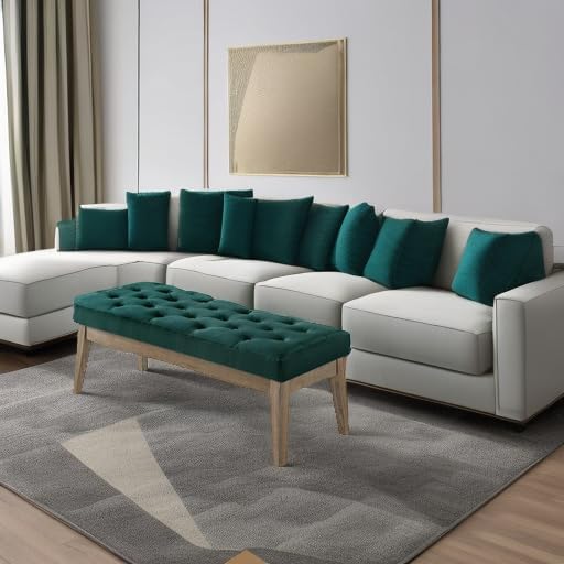 Tufted Velvet Upholstered Entryway Bench