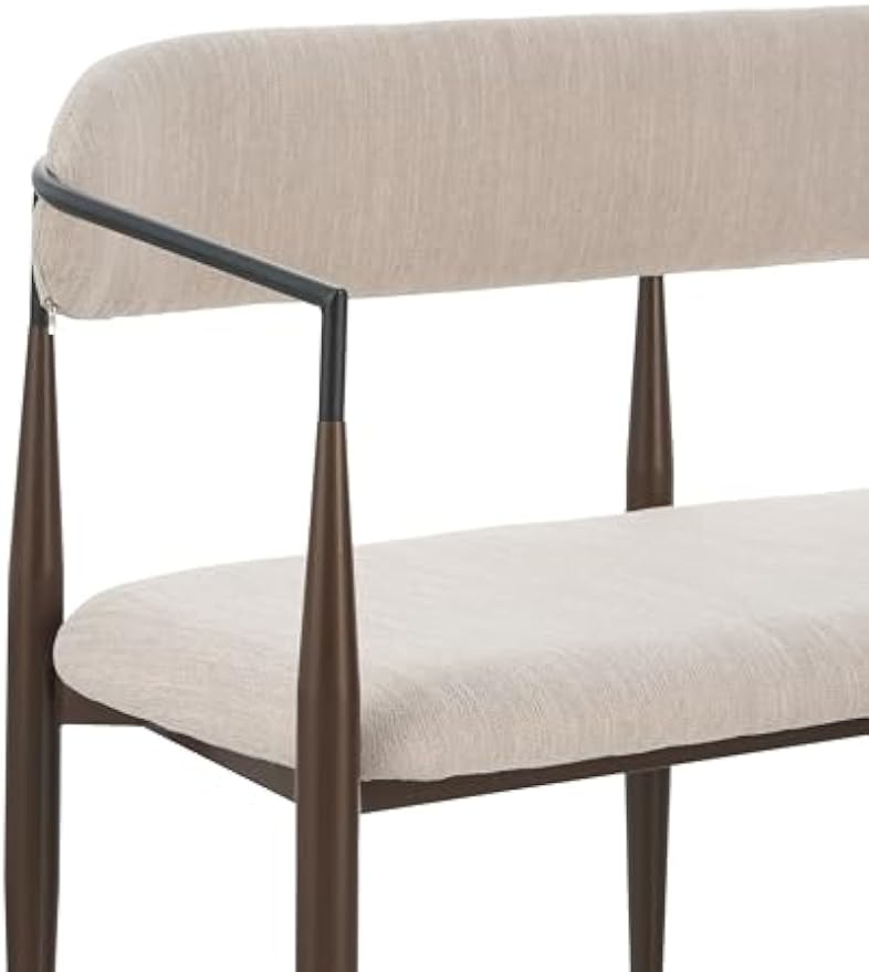 Modern Metal‑Frame Upholstered Loveseat Settee