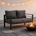 All‑Weather Steel‑Frame Patio Loveseat Sofa