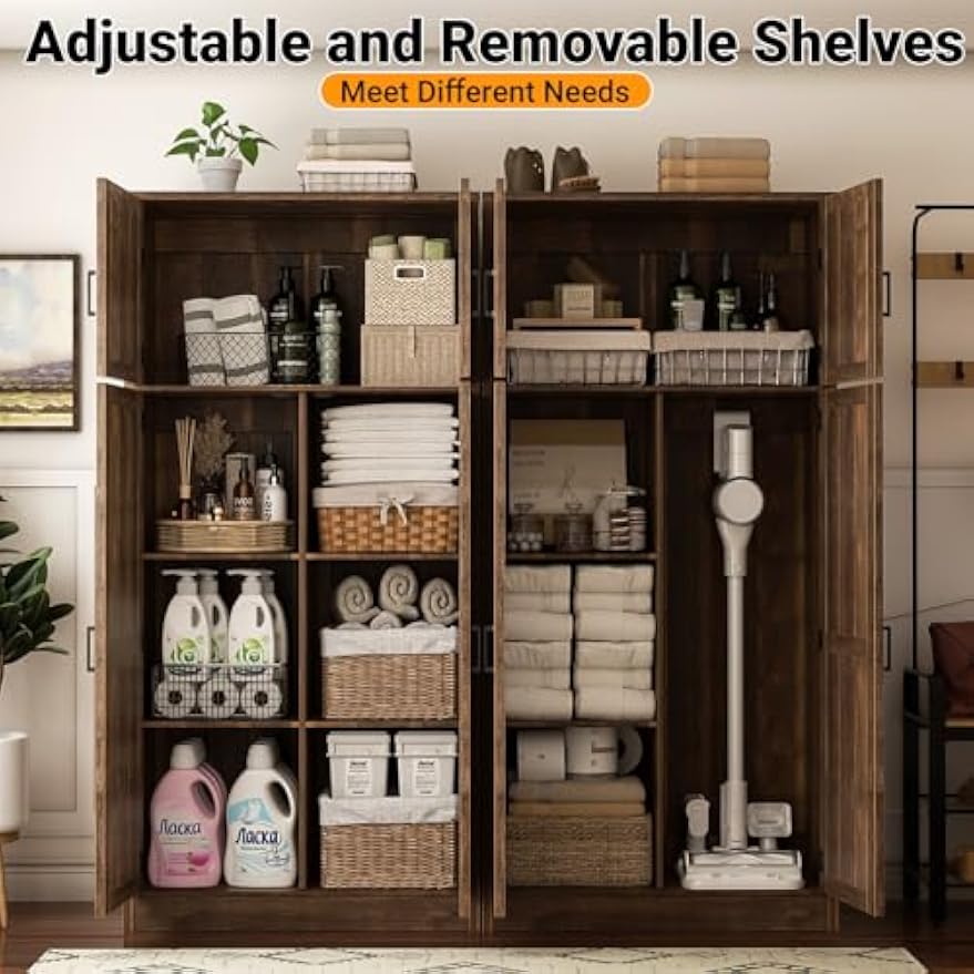 Farmhouse Tall Kitchen Pantry Cabinet