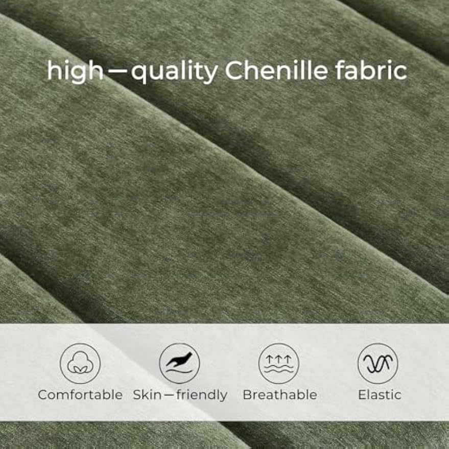 Modern Chenille Upholstered Bed Bench