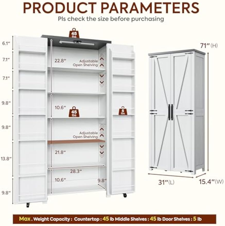 LED Craft Sewing Storage Cabinet