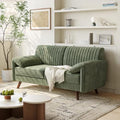 Modern Chenille Padded Loveseat Sofa