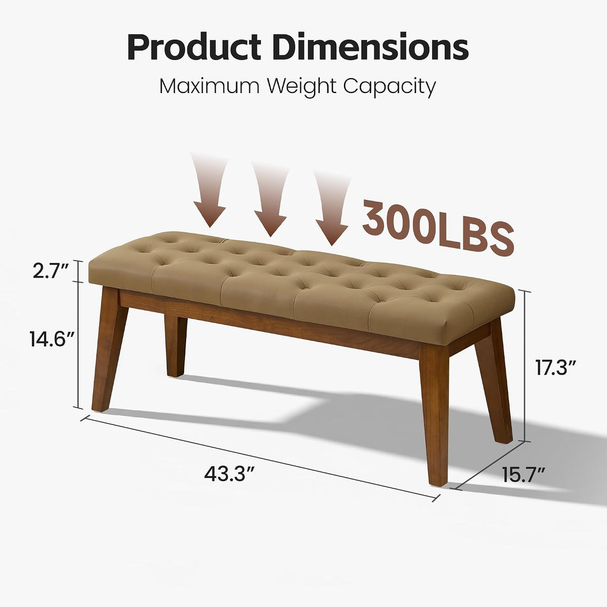 Tufted Upholstered Entryway Bed Bench