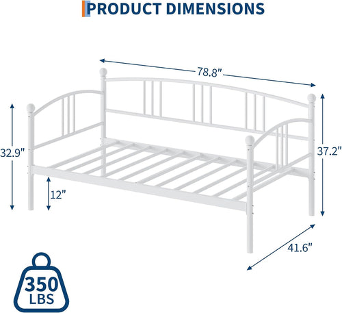 Arch‑Design Metal Twin Daybed Frame