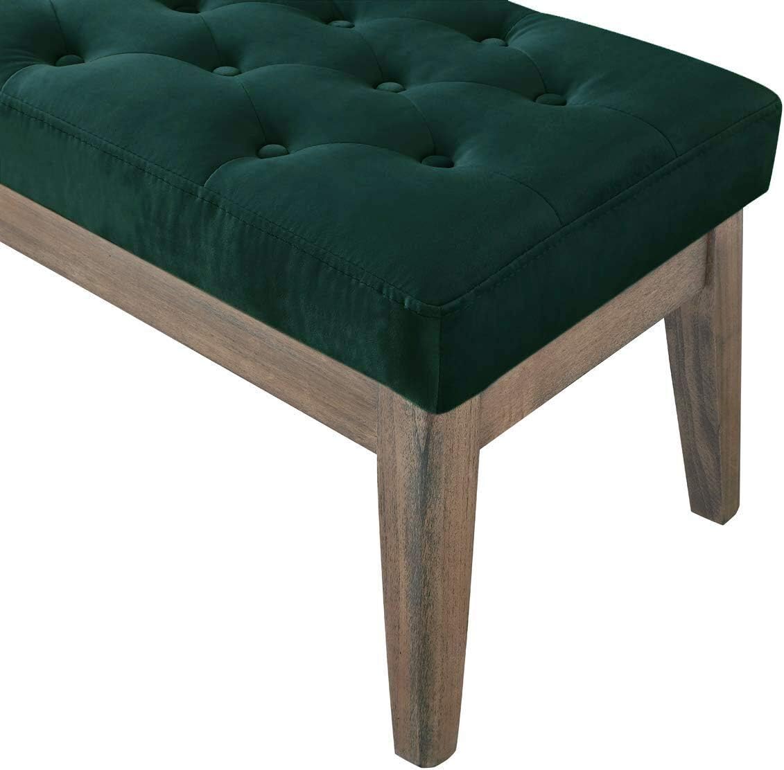 Tufted Velvet Upholstered Entryway Bench