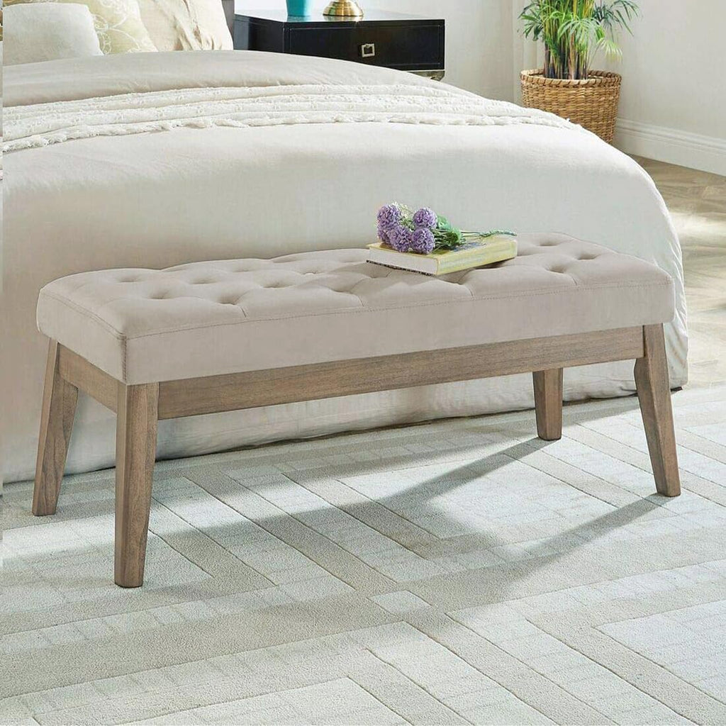 Tufted Velvet Upholstered Bench