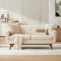 Mid‑Century Tufted Loveseat Sofa