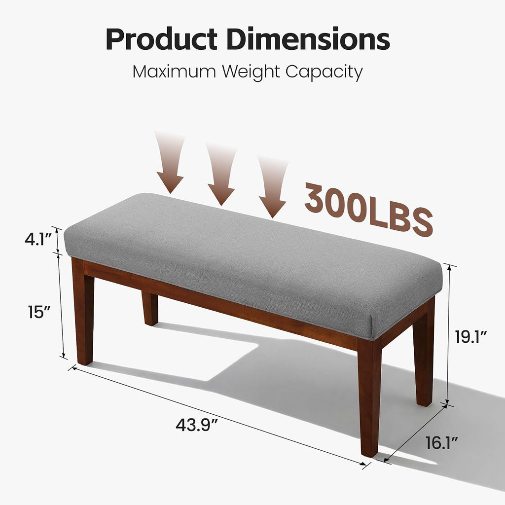 Linen Upholstered Entryway Bed Bench