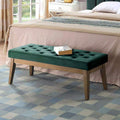 Tufted Velvet Upholstered Entryway Bench