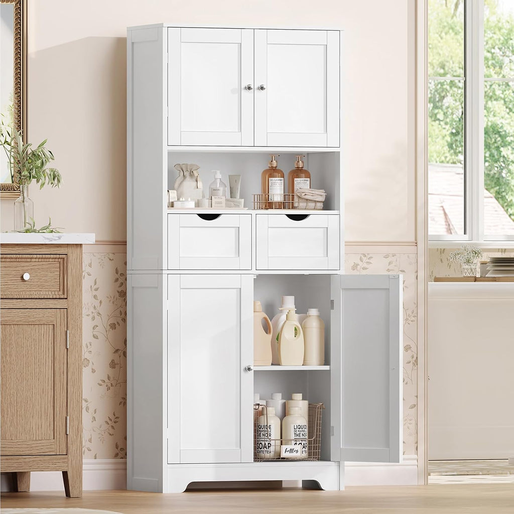 Freestanding Bathroom Pantry Storage Cabinet