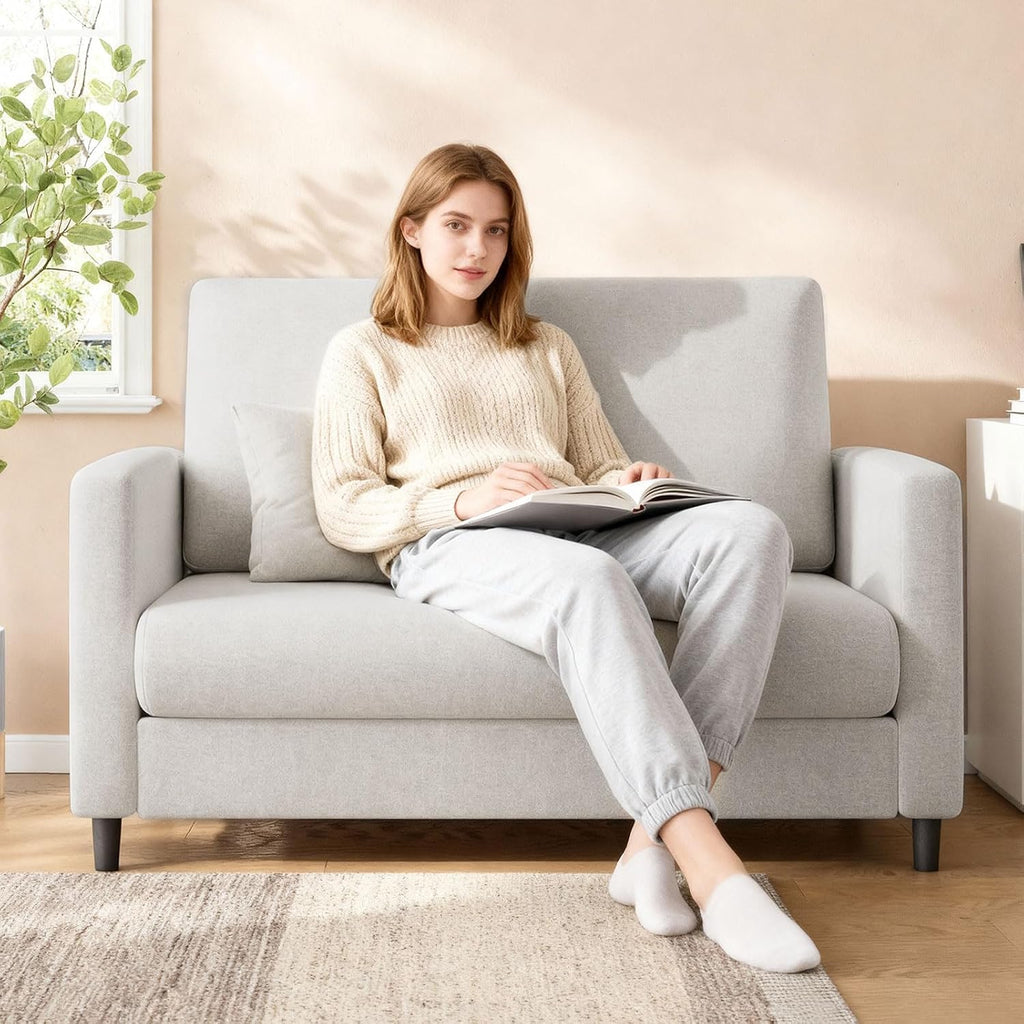 Mid‑Century Compact Loveseat Sofa