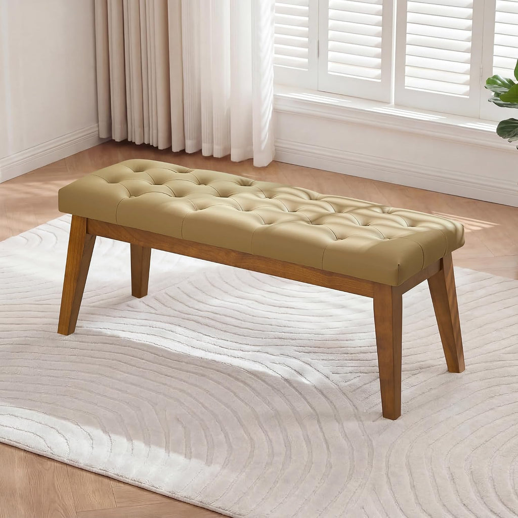 Tufted Upholstered Entryway Bed Bench
