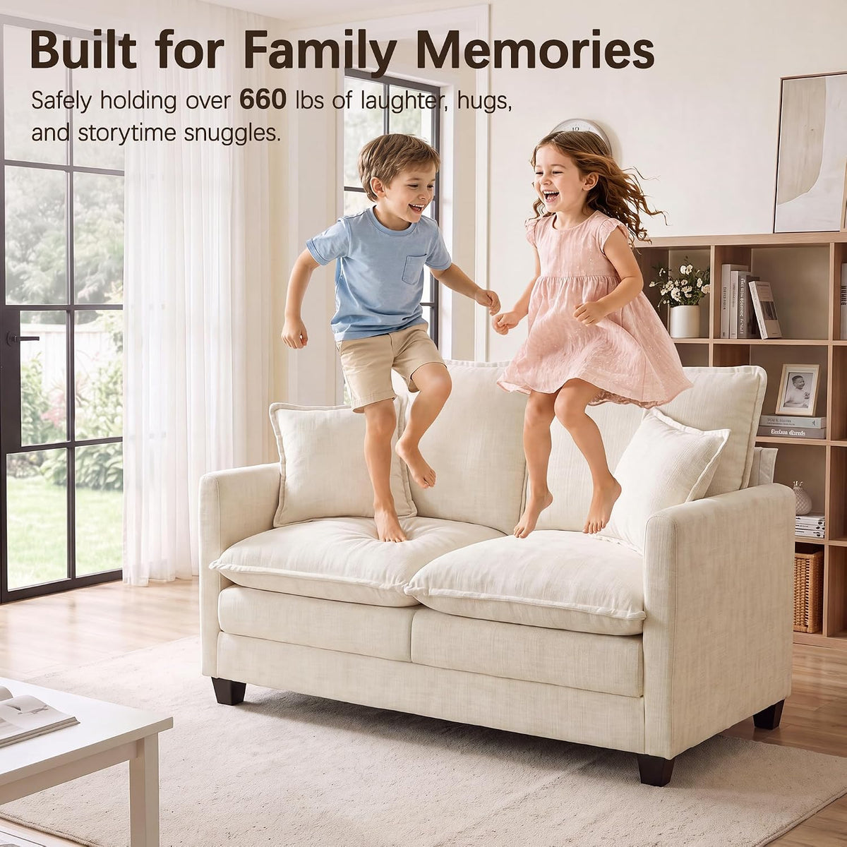 Modern Chenille Cloud Loveseat Sofa