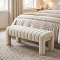 Modern Linen Upholstered Bed Bench