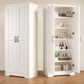 70" Tall Freestanding Pantry Storage Cabinet with Adjustable Shelves
