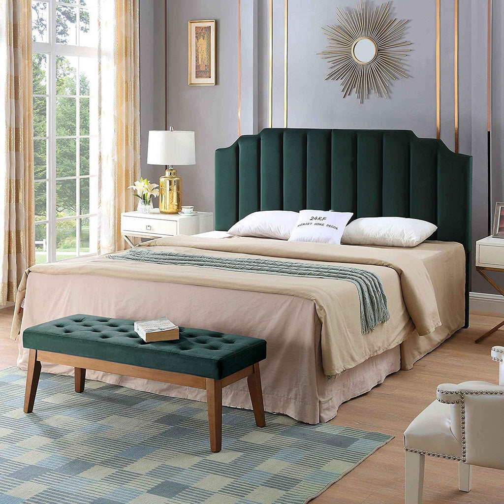 Tufted Velvet Upholstered Entryway Bench